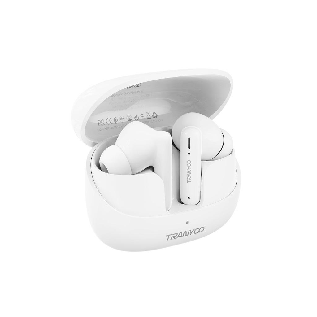 Tai nghe Bluetooth 5.3 TRANYOO T-M26, khử tiếng ồn thông minh, thiết kế đẹp, sang trọng, pin trâu